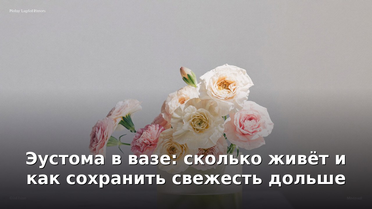 Эустома в вазе: сколько живёт и как сохранить свежесть дольше
