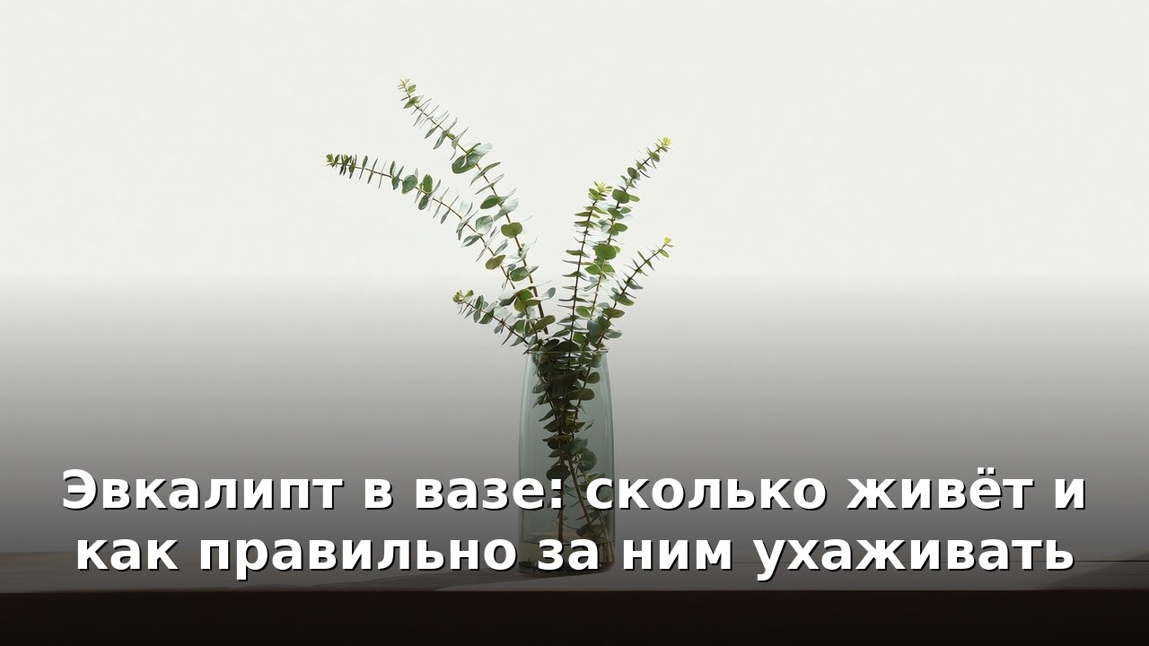 Эвкалипт в вазе: сколько живёт и как правильно за ним ухаживать
