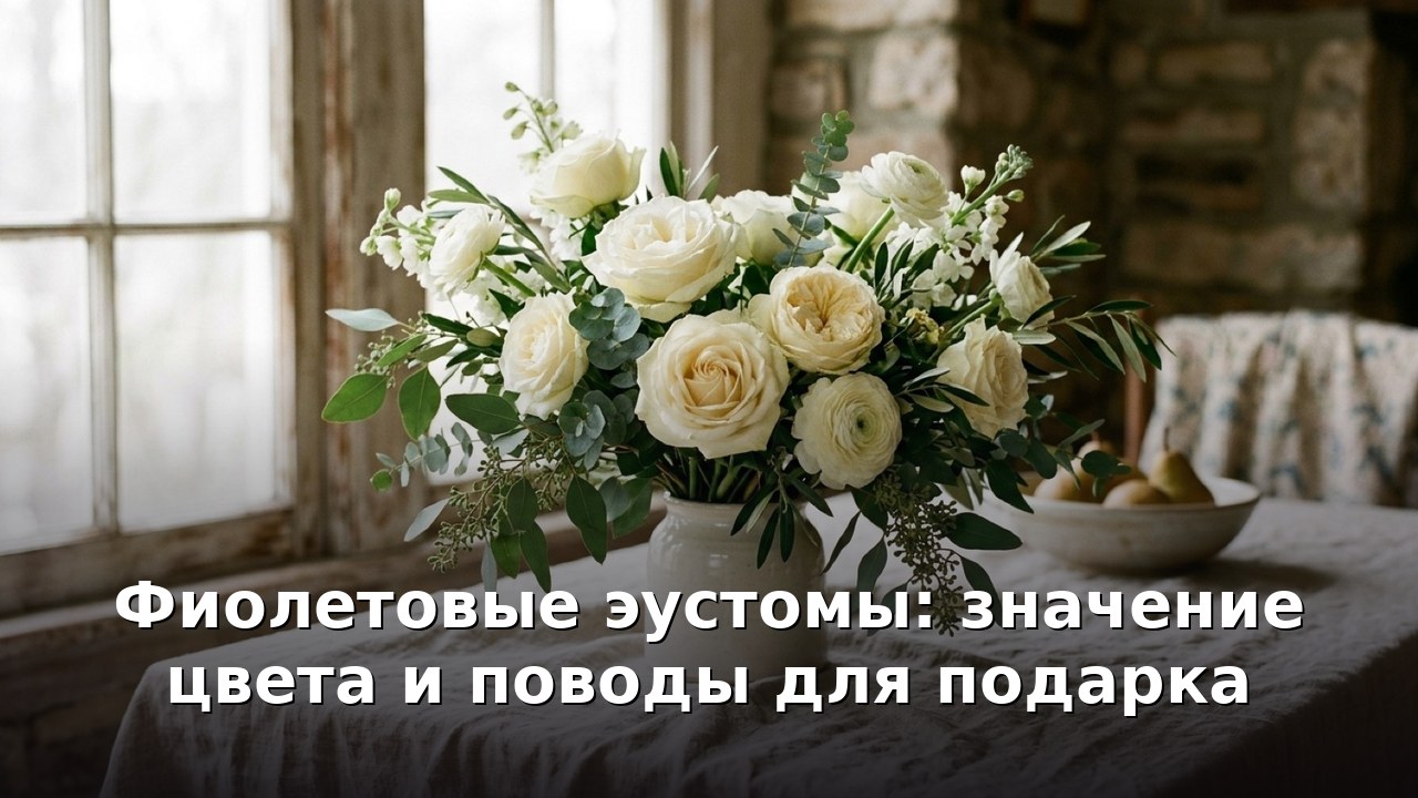 Фиолетовые эустомы: значение цвета и поводы для подарка