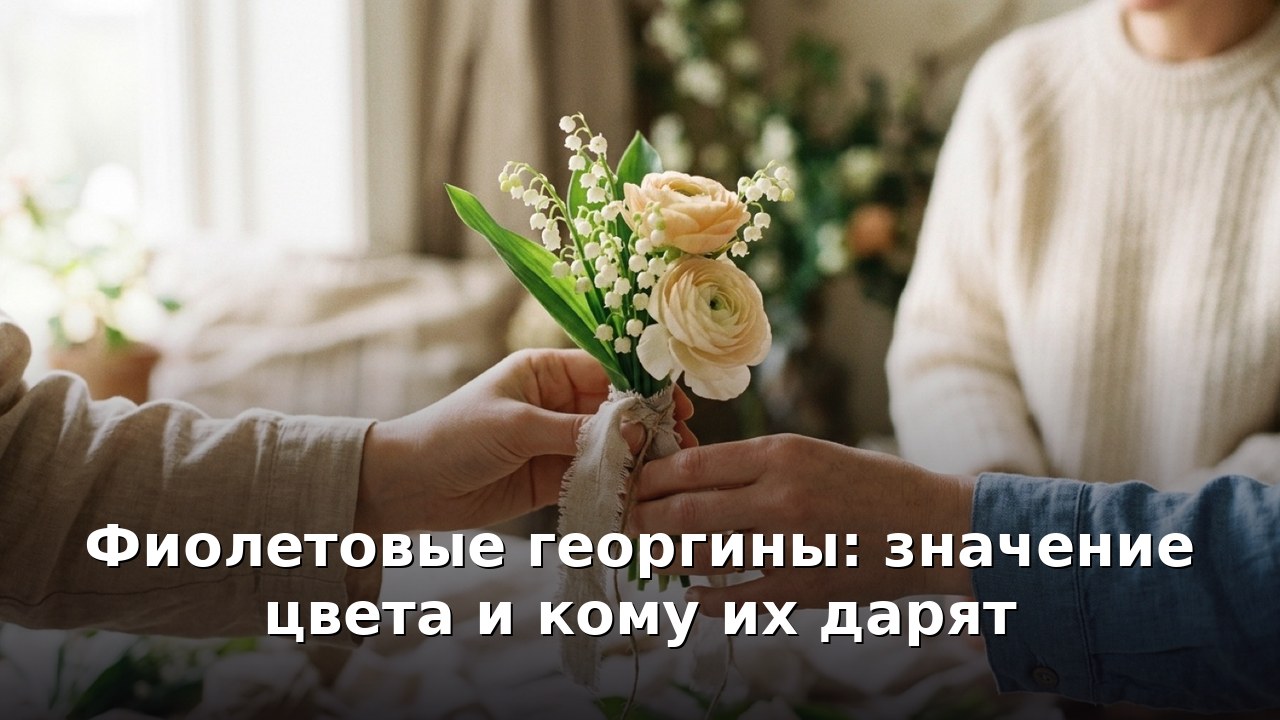 Фиолетовые георгины: значение цвета и кому их дарят