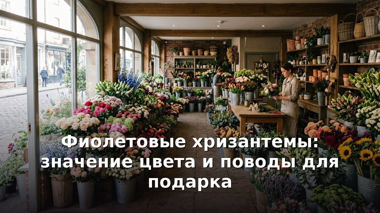 Фиолетовые хризантемы: значение цвета и поводы для подарка