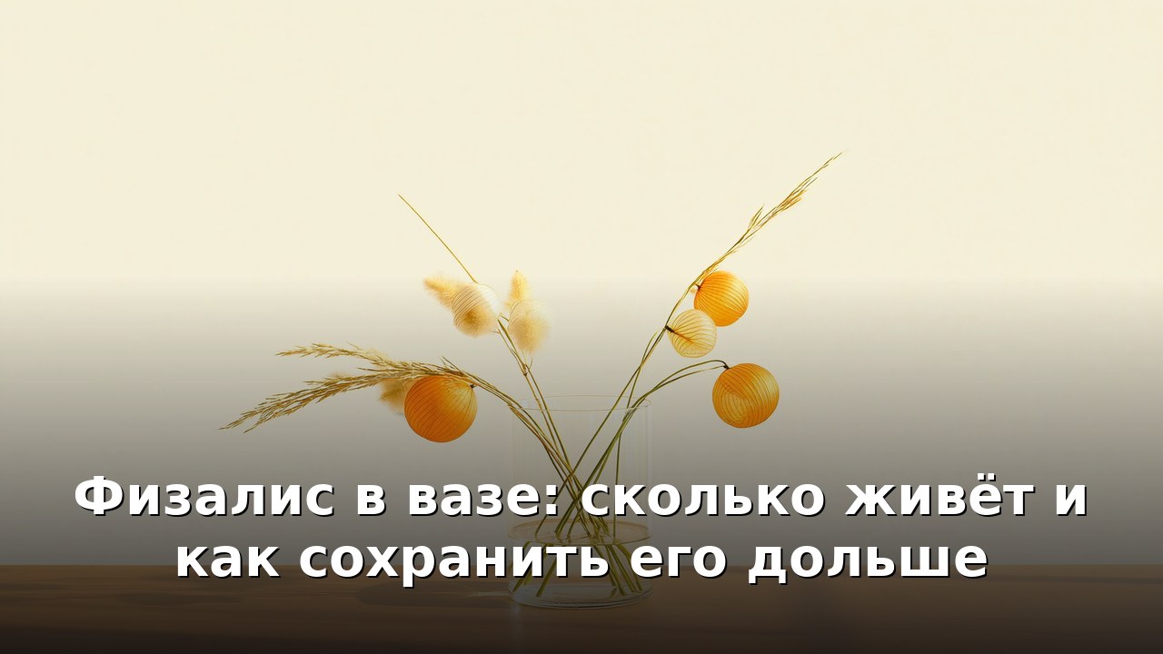 Физалис в вазе: сколько живёт и как сохранить его дольше