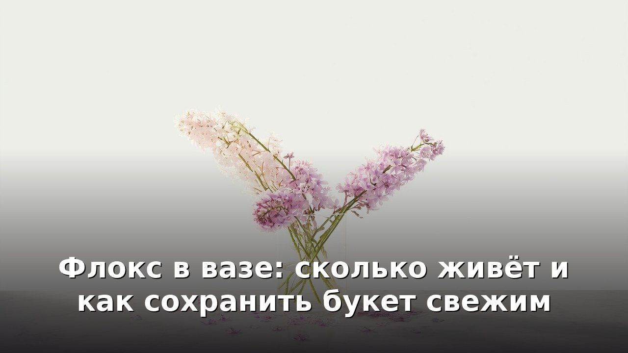 Флокс в вазе: сколько живёт и как сохранить букет свежим