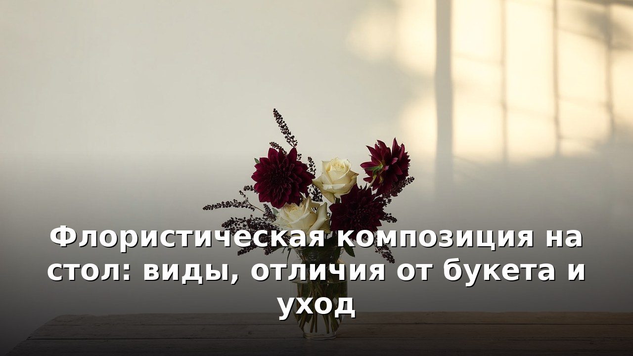 Флористическая композиция на стол: виды, отличия от букета и уход