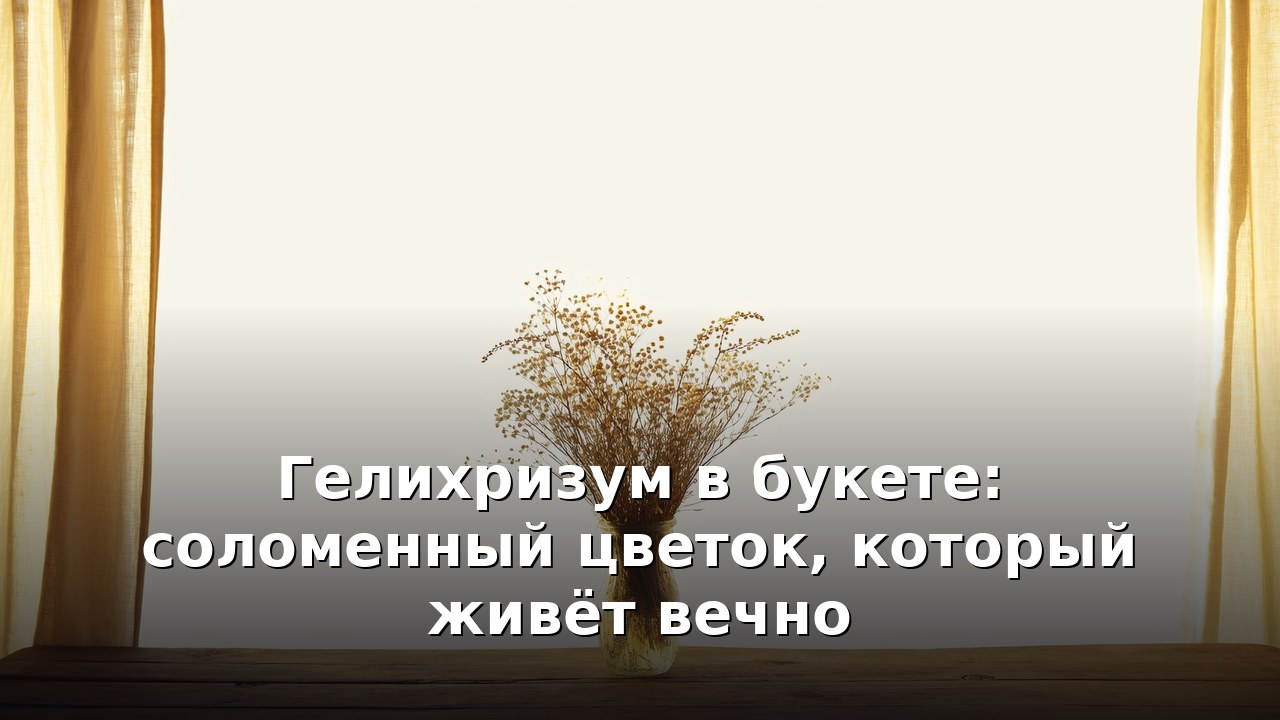 Гелихризум в букете: соломенный цветок, который живёт вечно