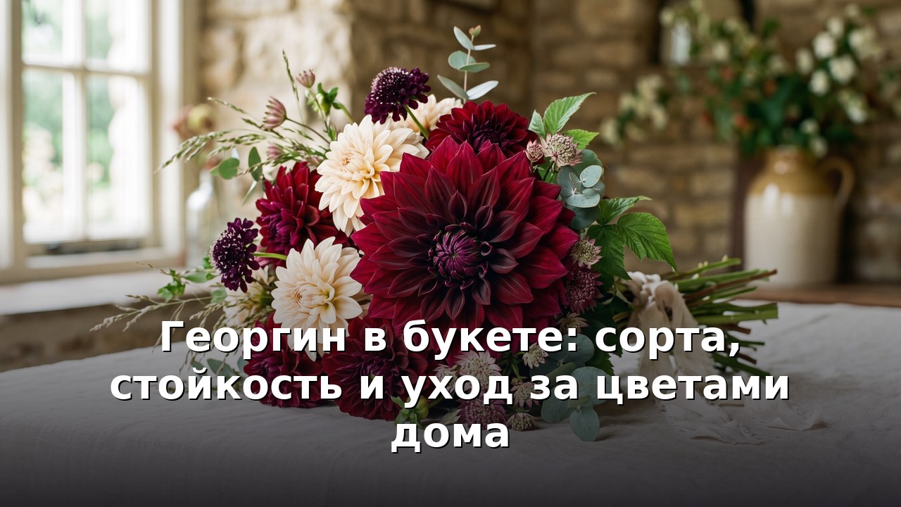 Георгин в букете: сорта, стойкость и уход за цветами дома