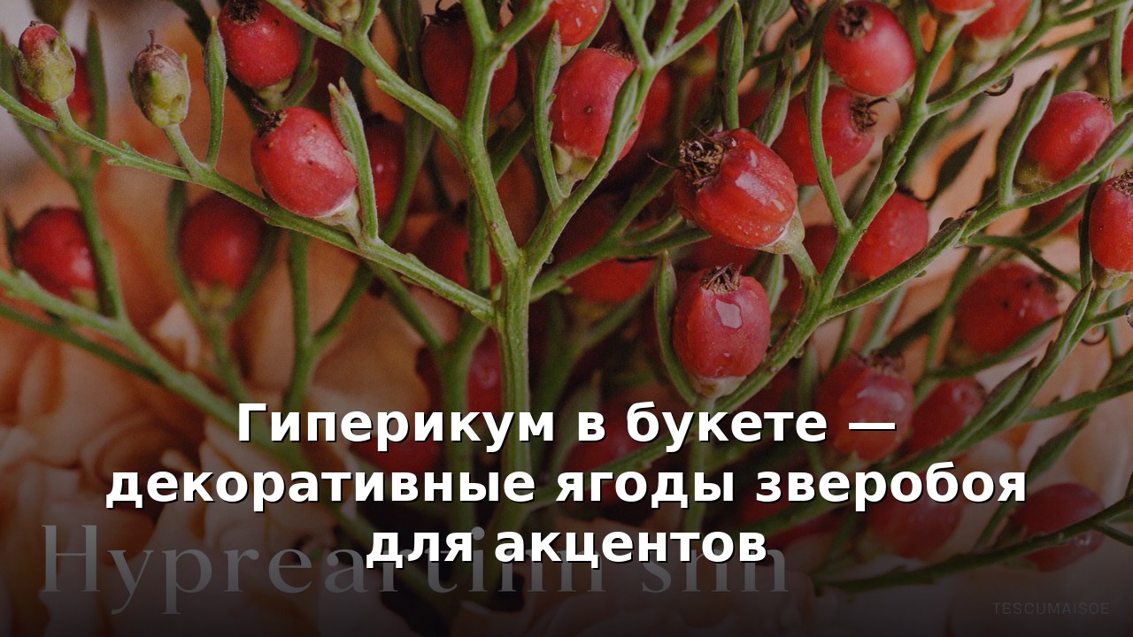 Гиперикум в букете — декоративные ягоды зверобоя для акцентов