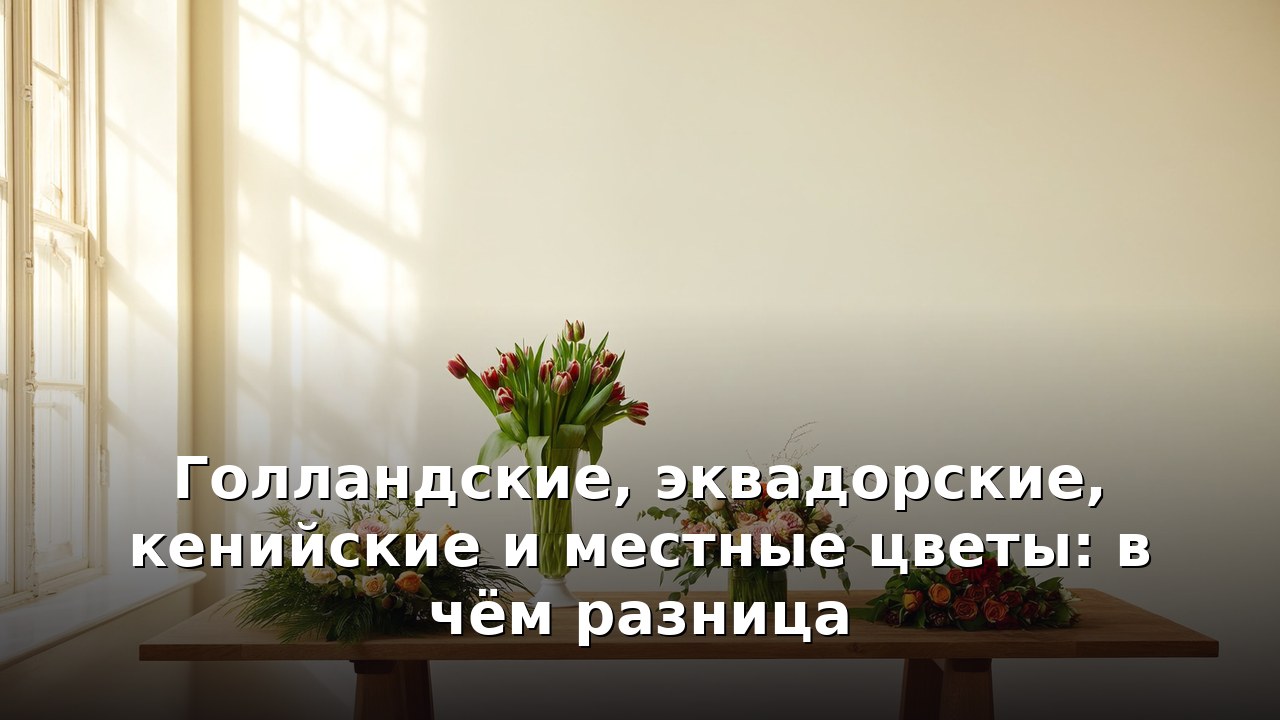Голландские, эквадорские, кенийские и местные цветы: в чём разница