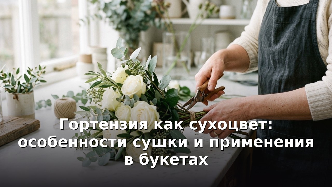 Гортензия как сухоцвет: особенности сушки и применения в букетах
