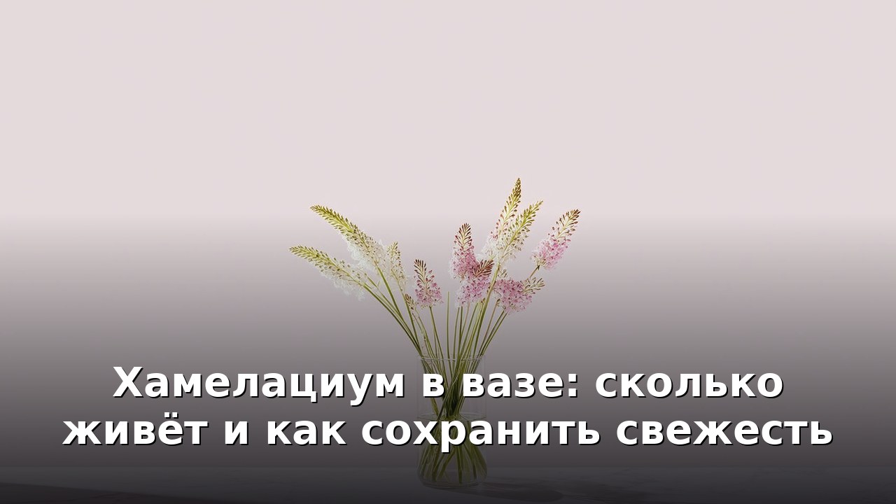 Хамелациум в вазе: сколько живёт и как сохранить свежесть