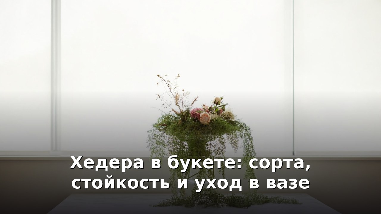 Хедера в букете: сорта, стойкость и уход в вазе