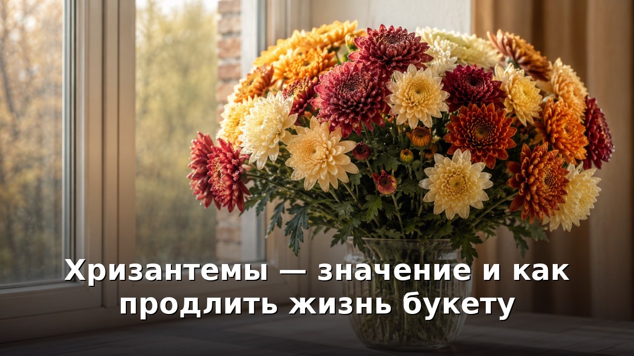 Хризантемы — значение и как продлить жизнь букету