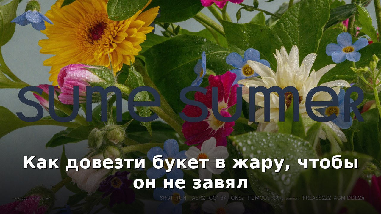 Как довезти букет в жару, чтобы он не завял