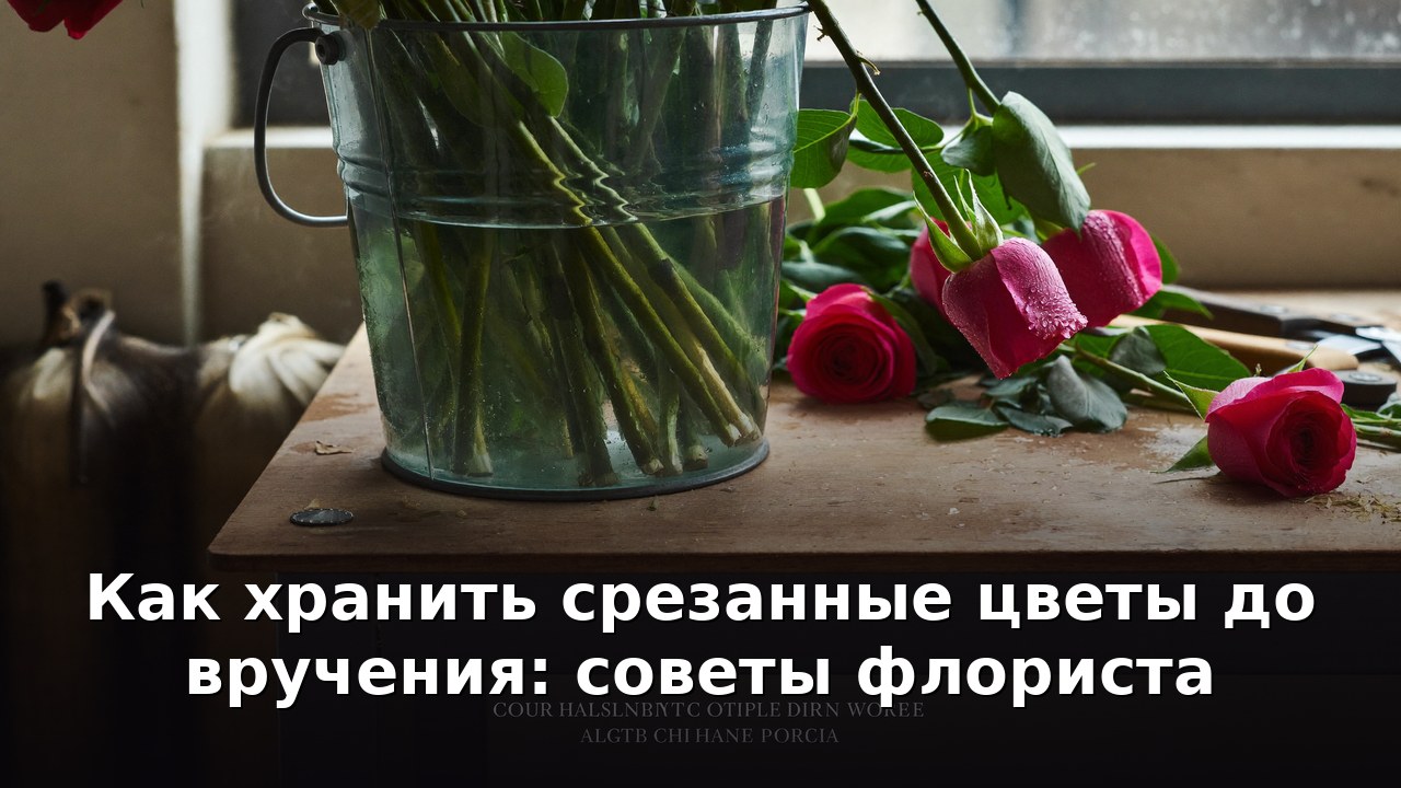 Как хранить срезанные цветы до вручения: советы флориста