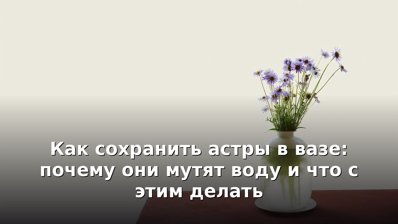Как сохранить астры в вазе: почему они мутят воду и что с этим делать