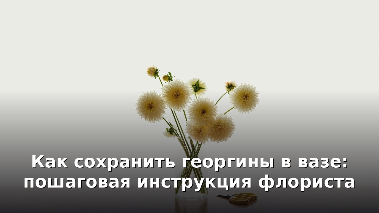Как сохранить георгины в вазе: пошаговая инструкция флориста