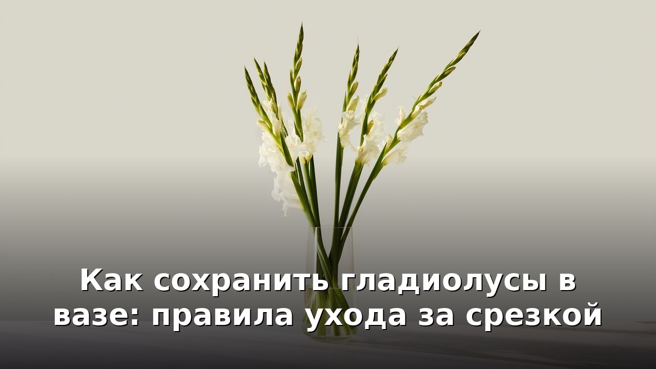 Как сохранить гладиолусы в вазе: правила ухода за срезкой