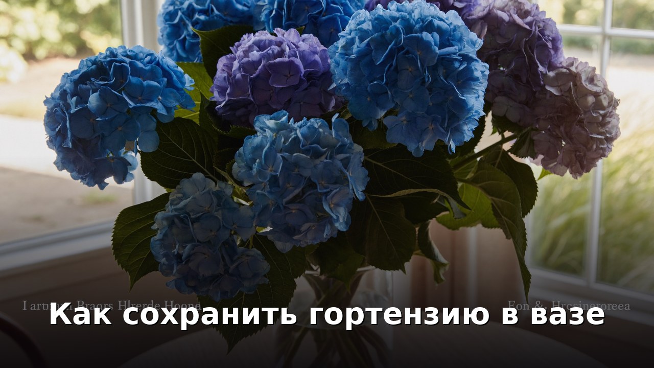 Как сохранить гортензию в вазе