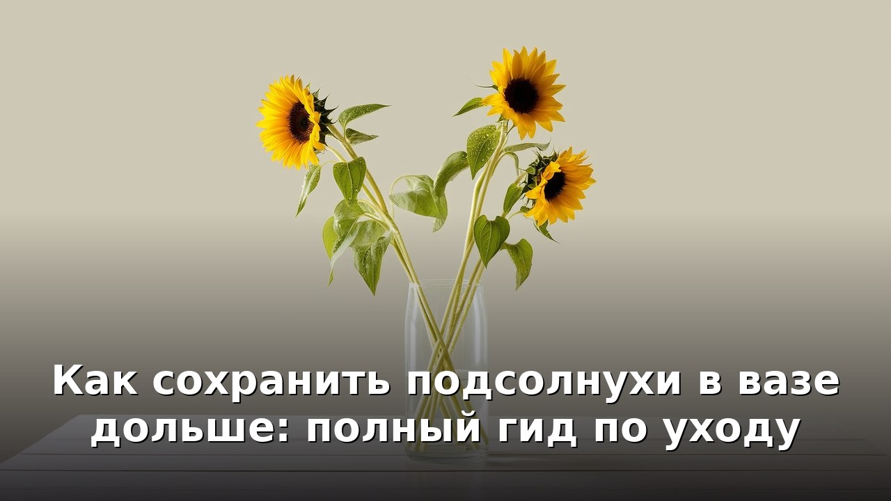 Как сохранить подсолнухи в вазе дольше: полный гид по уходу