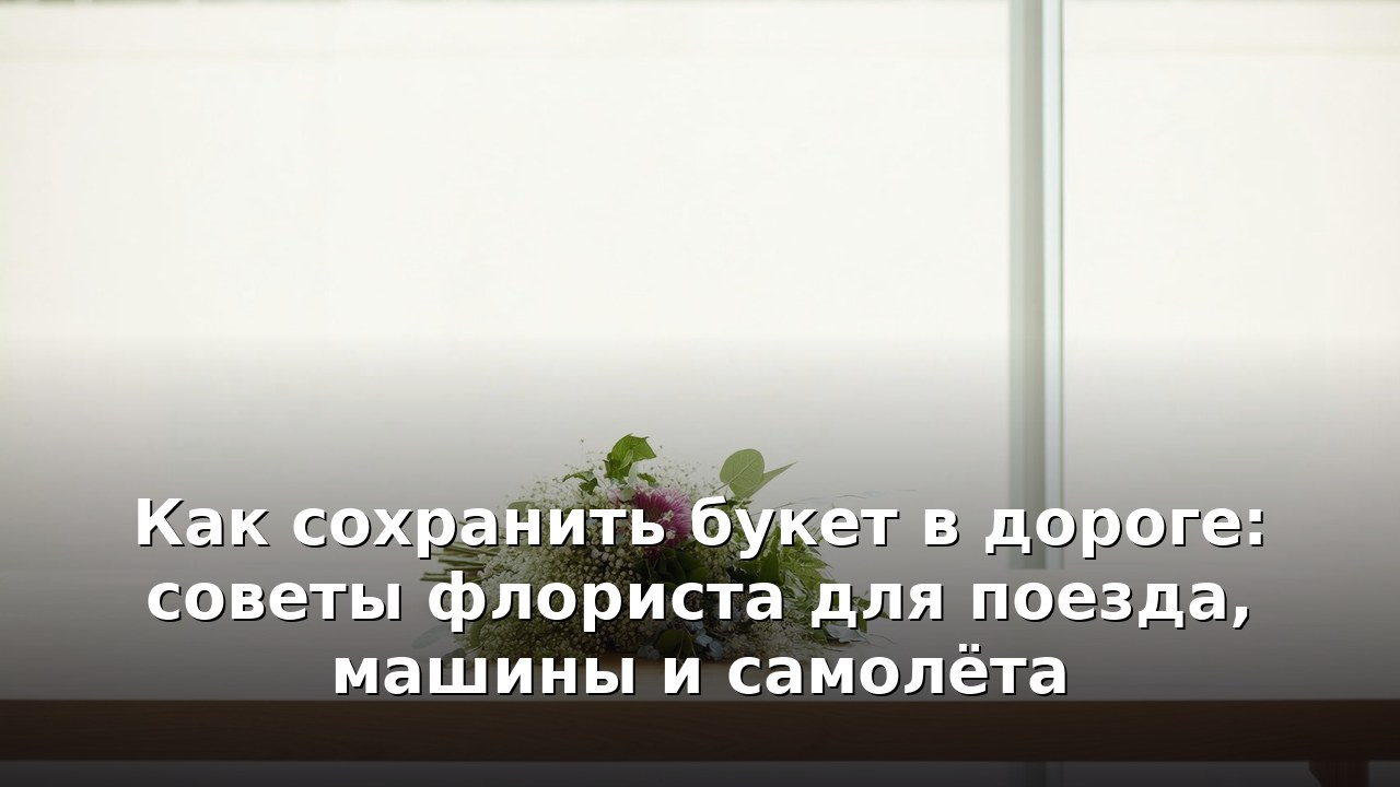Как сохранить букет в дороге: советы флориста для поезда, машины и самолёта