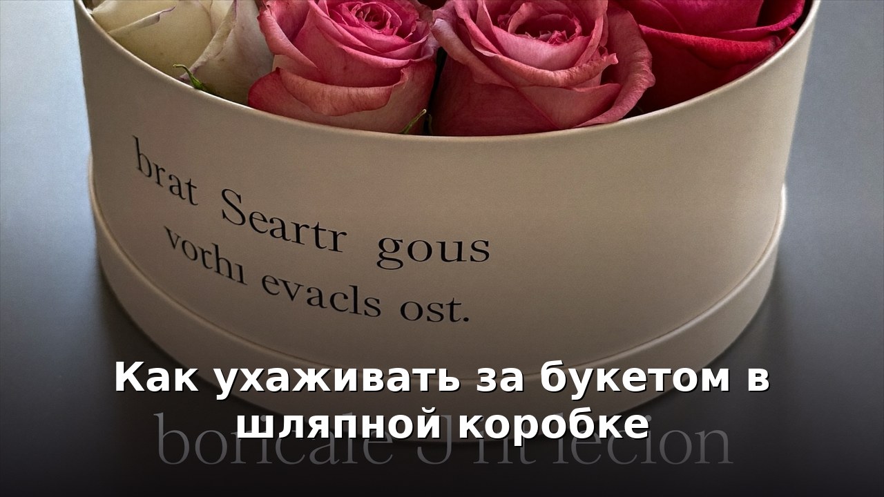 Как ухаживать за букетом в шляпной коробке