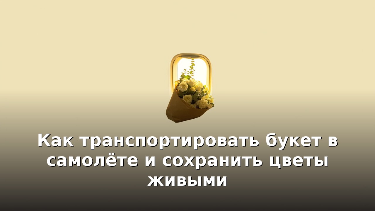 Как транспортировать букет в самолёте и сохранить цветы живыми