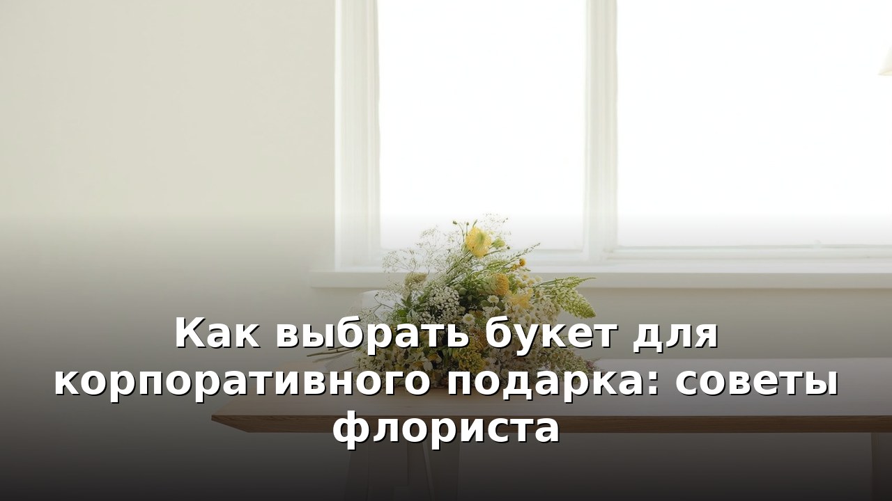 Как выбрать букет для корпоративного подарка: советы флориста
