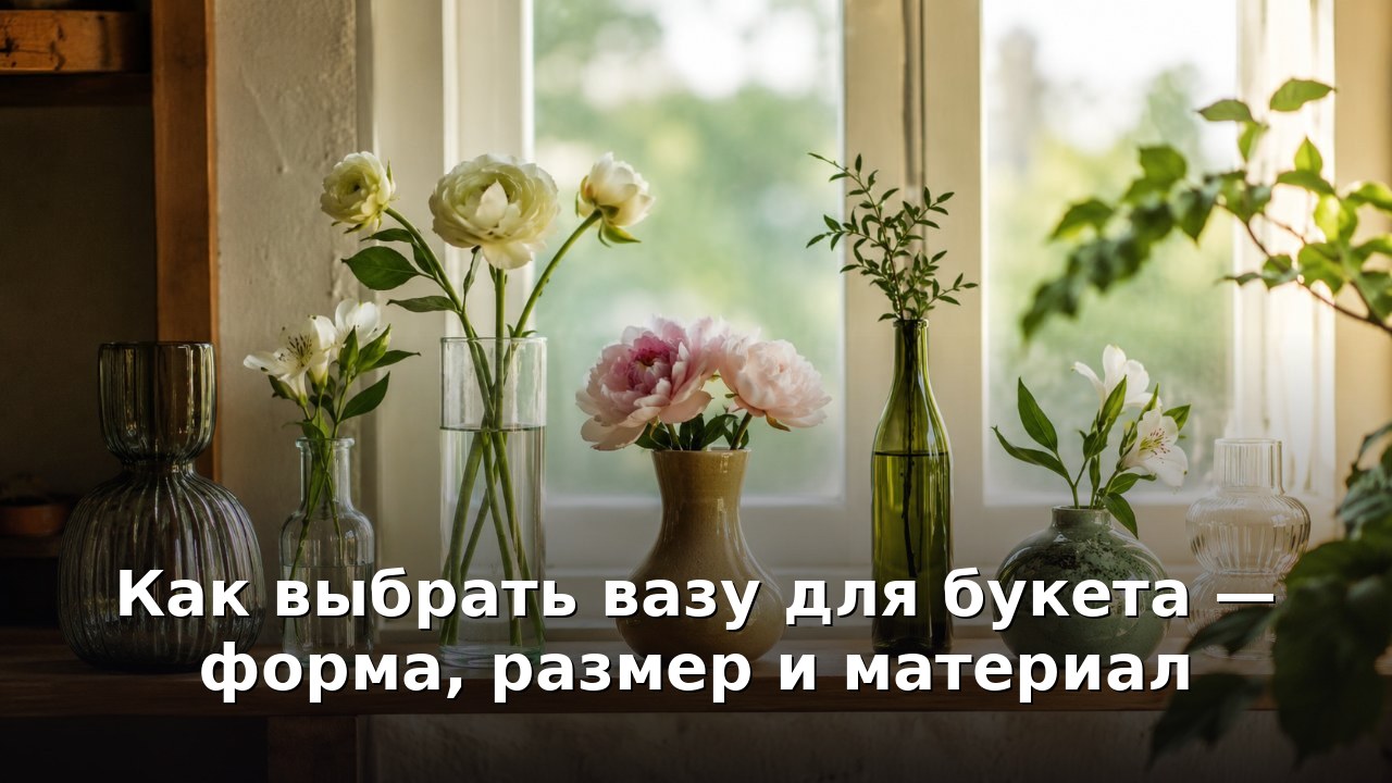 Как выбрать вазу для букета — форма, размер и материал