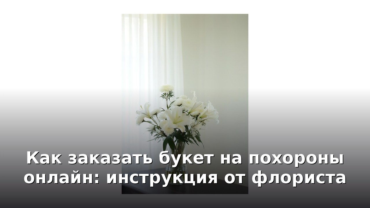 Как заказать букет на похороны онлайн: инструкция от флориста