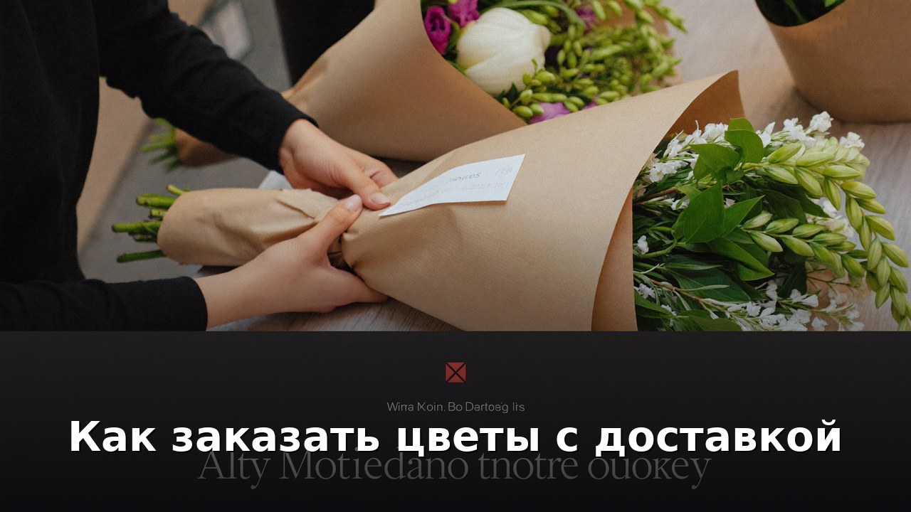 Как заказать цветы с доставкой