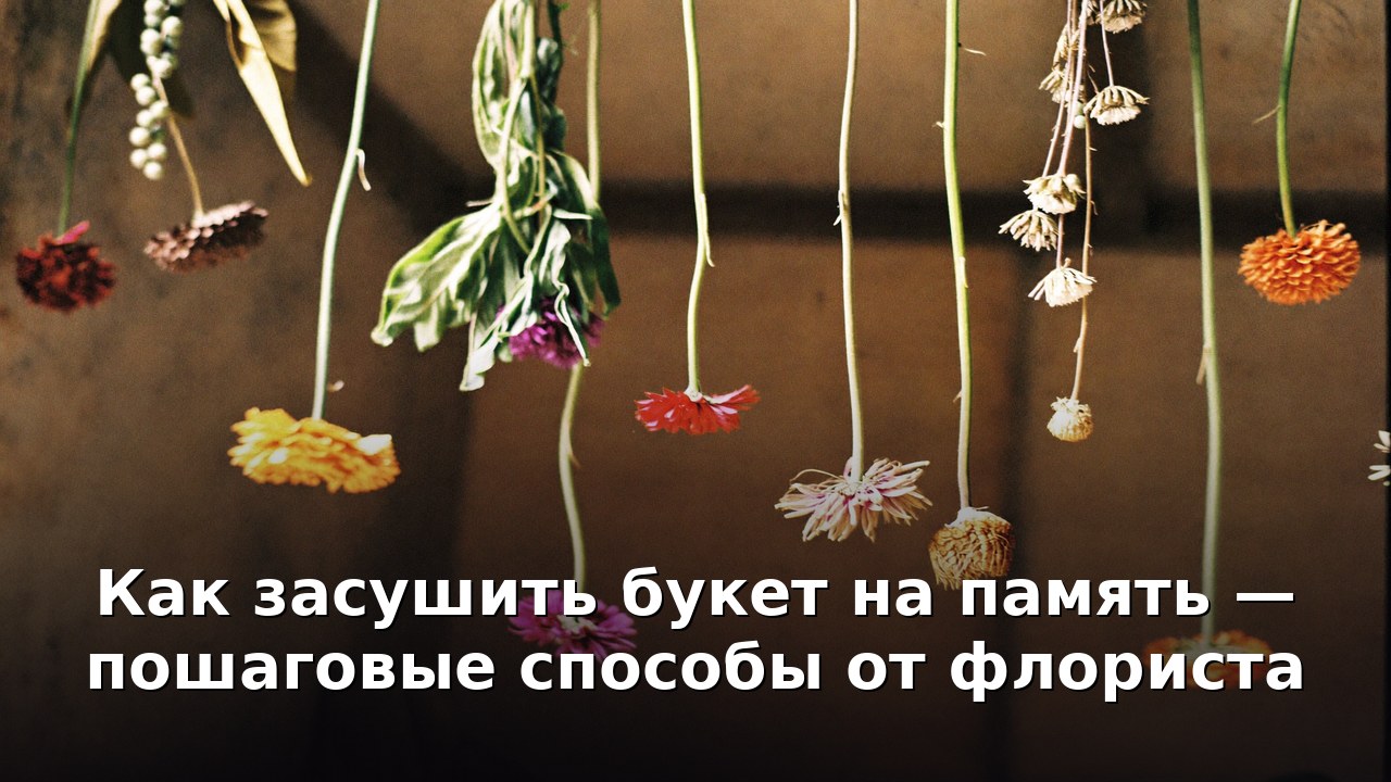 Как засушить букет на память — пошаговые способы от флориста