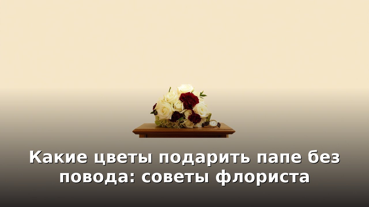 Какие цветы подарить папе без повода: советы флориста