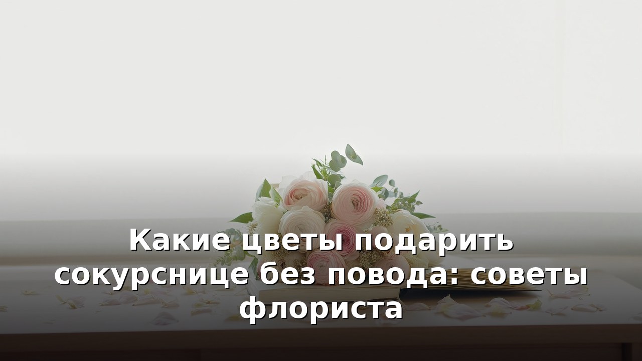 Какие цветы подарить сокурснице без повода: советы флориста