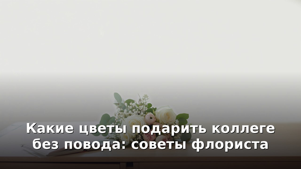 Какие цветы подарить коллеге без повода: советы флориста