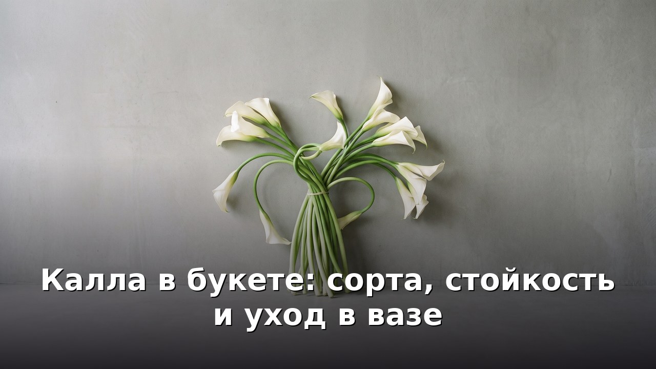 Калла в букете: сорта, стойкость и уход в вазе