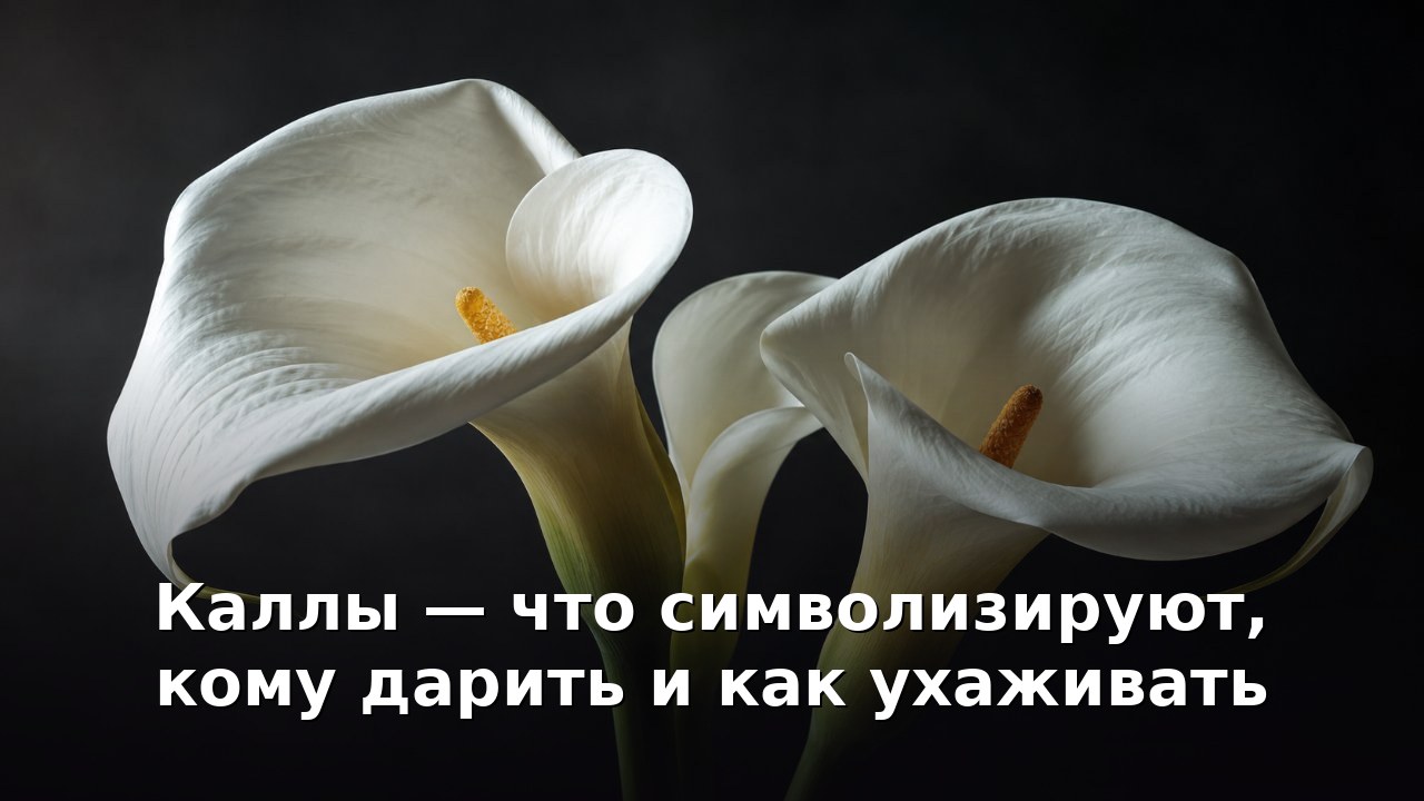 Каллы — что символизируют, кому дарить и как ухаживать