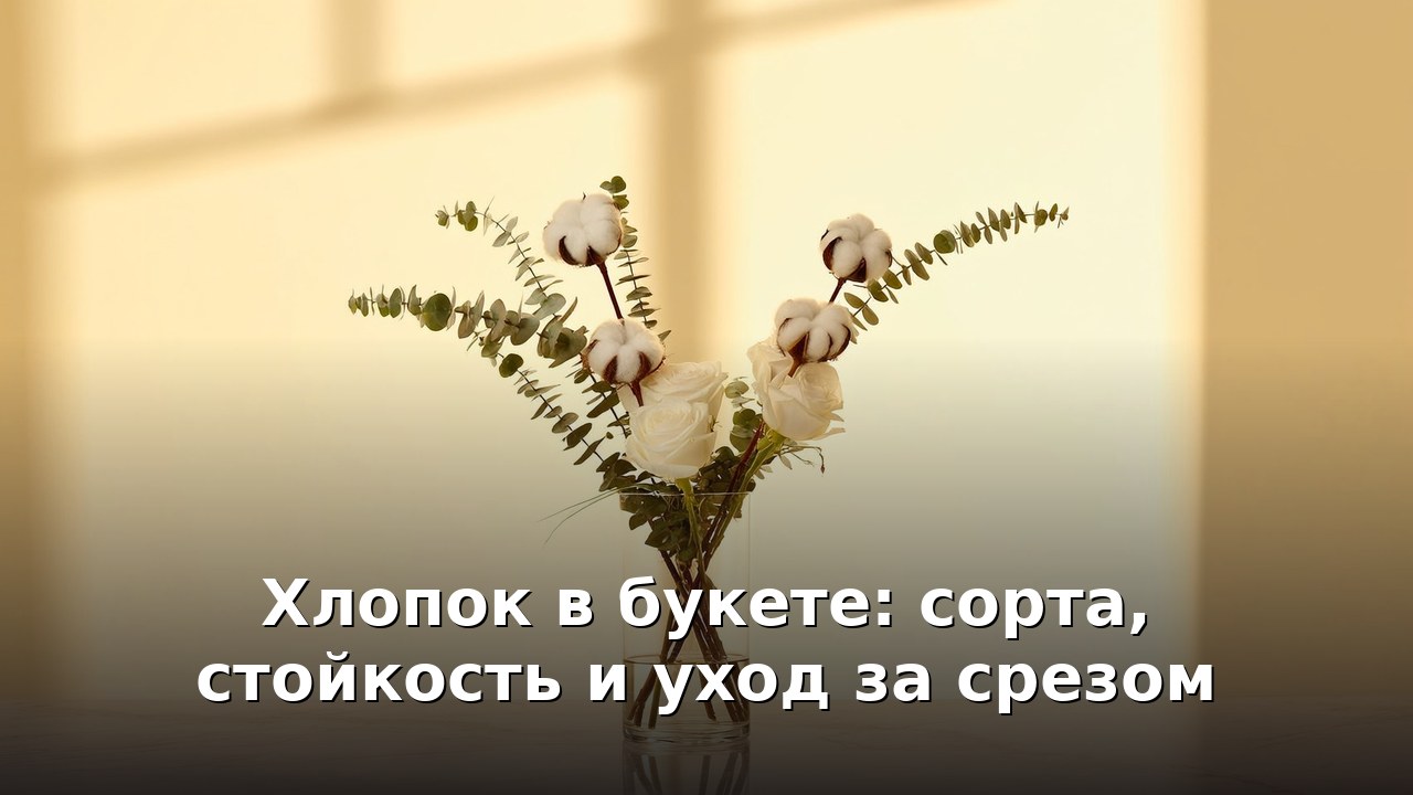 Хлопок в букете: сорта, стойкость и уход за срезом