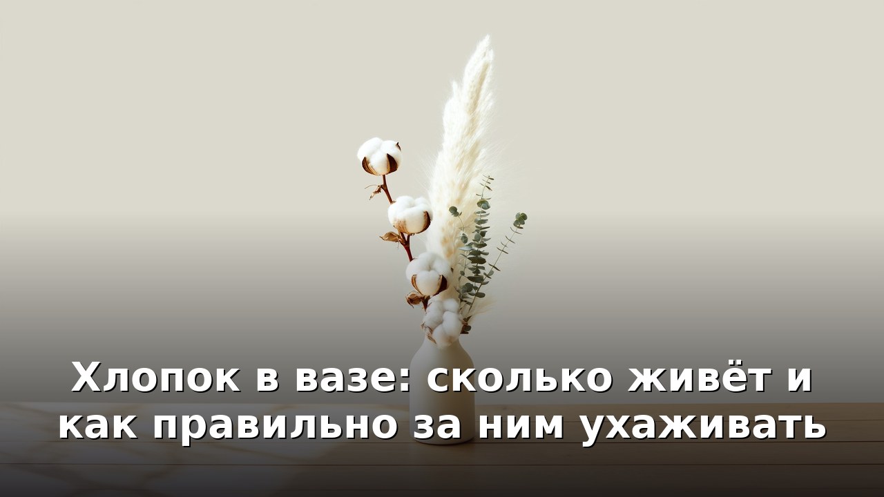 Хлопок в вазе: сколько живёт и как правильно за ним ухаживать