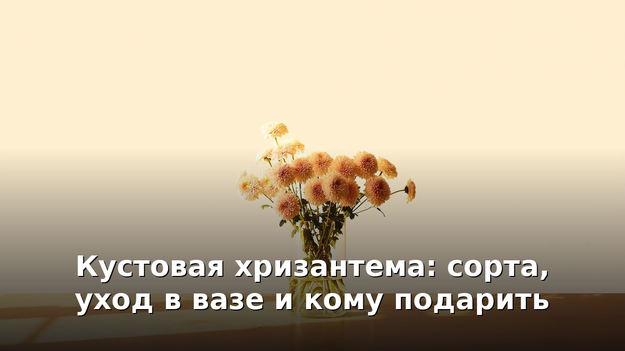 Кустовая хризантема: сорта, уход в вазе и кому подарить
