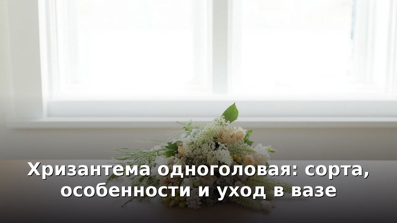 Хризантема одноголовая: сорта, особенности и уход в вазе