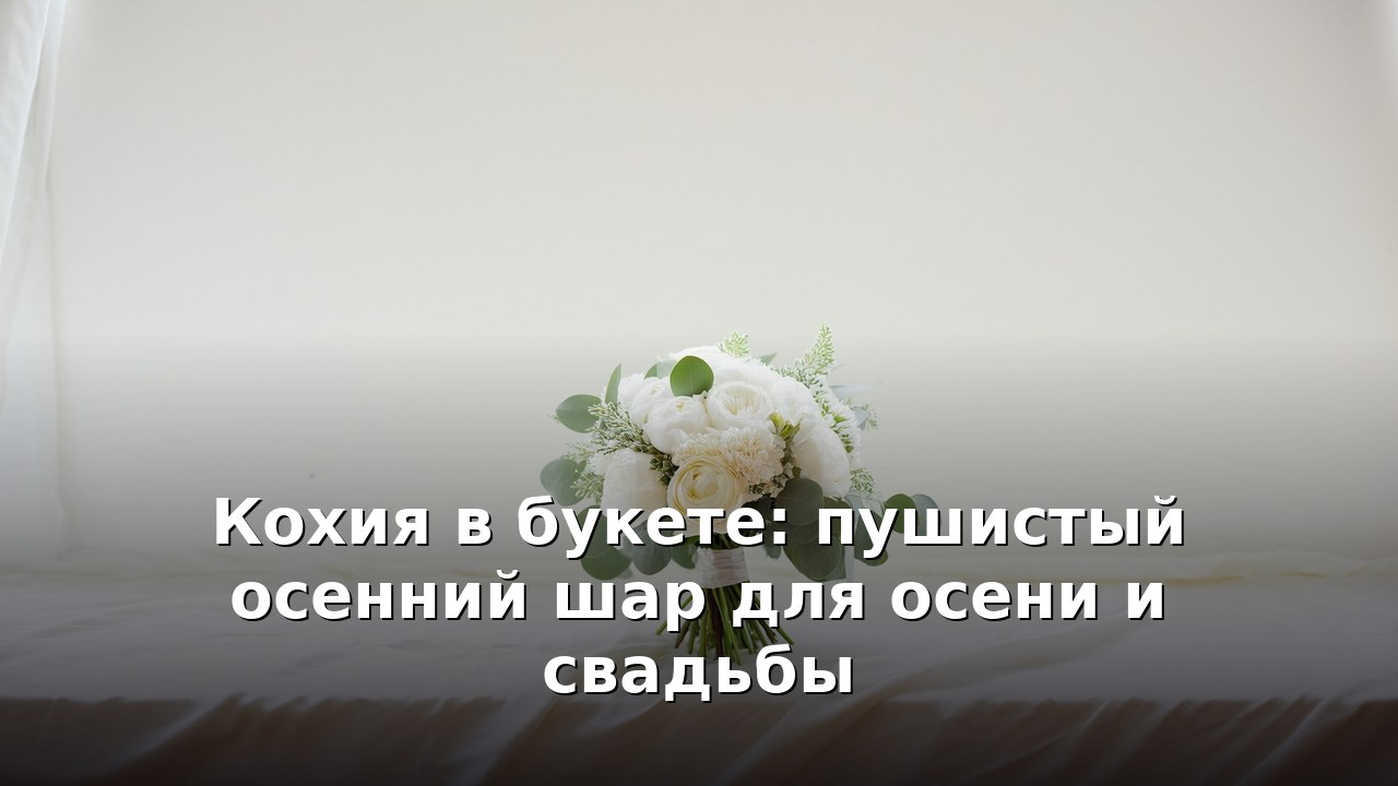 Кохия в букете: пушистый осенний шар для осени и свадьбы