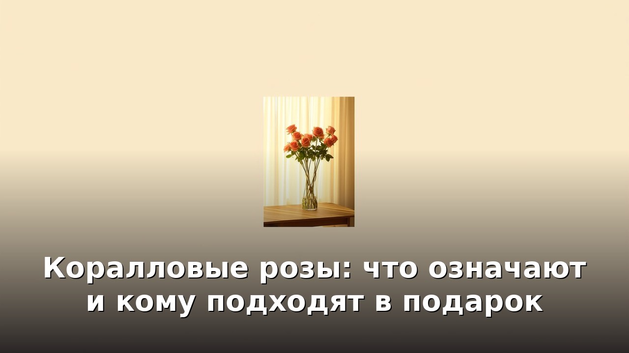 Коралловые розы: что означают и кому подходят в подарок