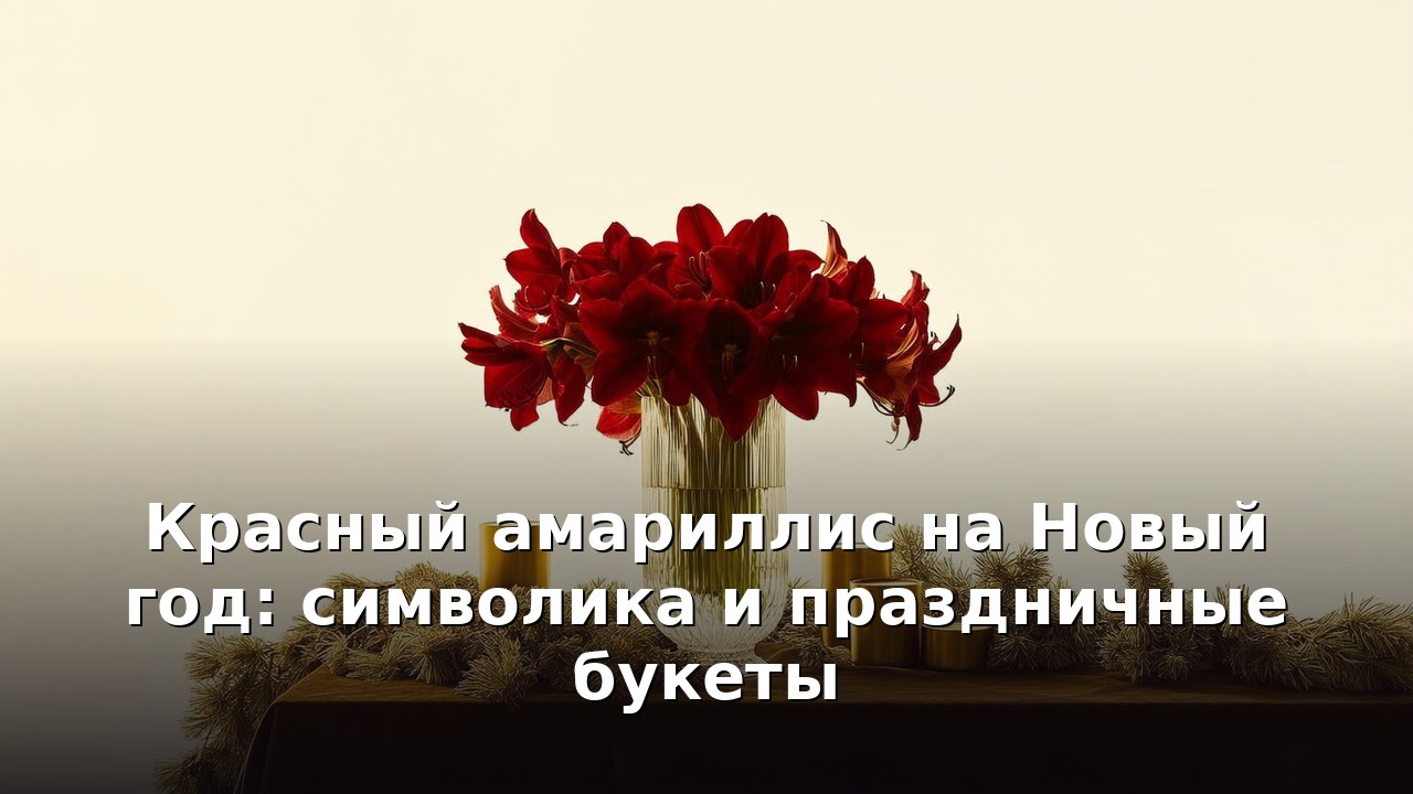 Красный амариллис на Новый год: символика и праздничные букеты