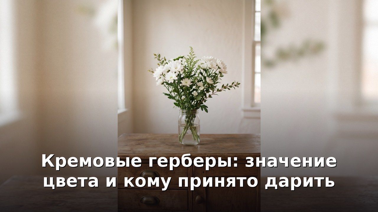 Кремовые герберы: значение цвета и кому принято дарить