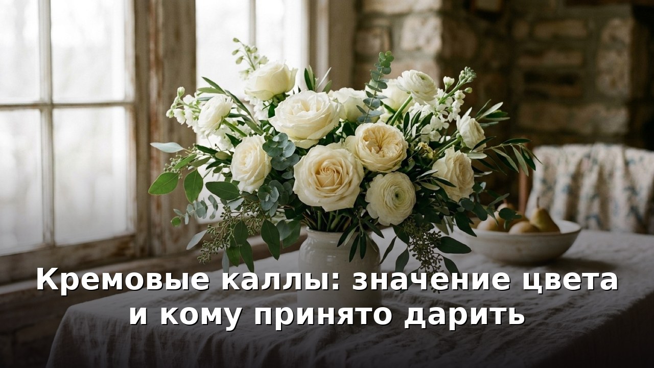 Кремовые каллы: значение цвета и кому принято дарить