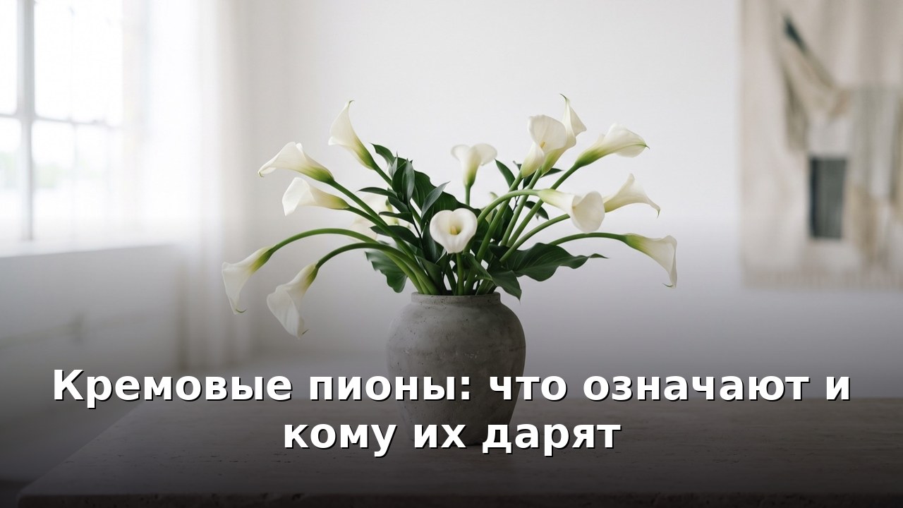 Кремовые пионы: что означают и кому их дарят