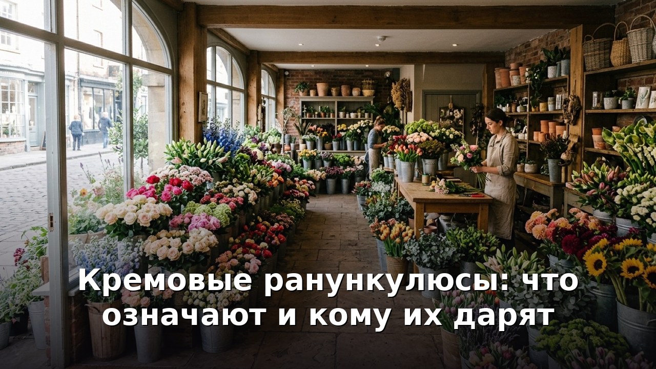 Кремовые ранункулюсы: что означают и кому их дарят