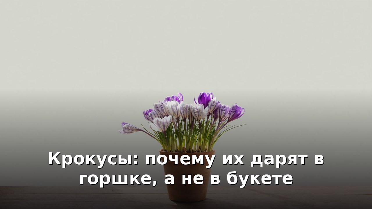 Крокусы: почему их дарят в горшке, а не в букете