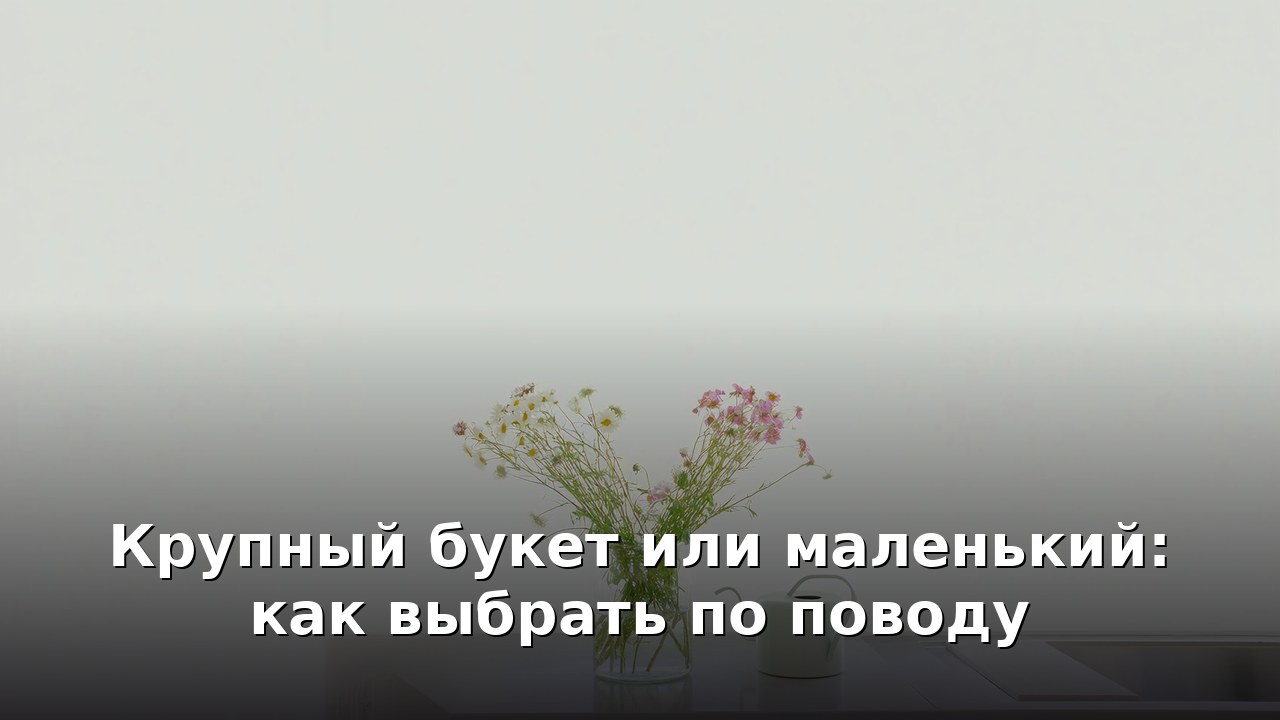 Крупный букет или маленький: как выбрать по поводу
