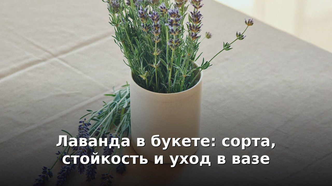 Лаванда в букете: сорта, стойкость и уход в вазе